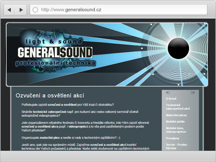 GENERALSOUND - Tomáš Bína – ozvučovací a osvětlovací technika, organizace