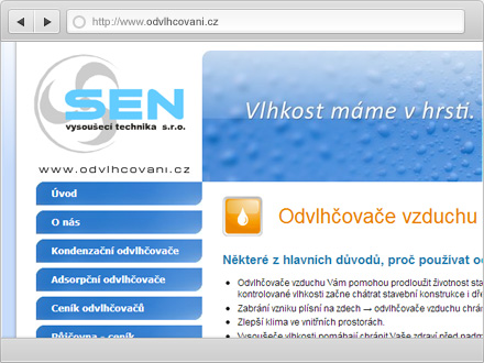 Odvlhčování SEN s.r.o. – odvhlčovače vzduchu, vysoušecí technika