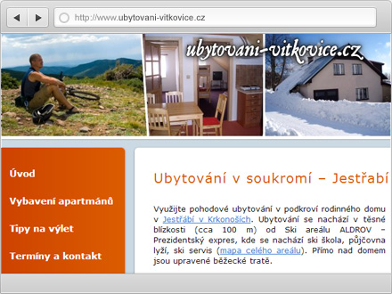 Ubytování Vítkovice – apartmány v Jestřábí v Krkonoších